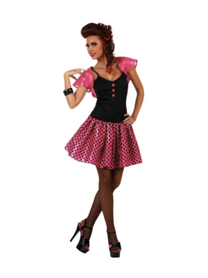 Vestit 60 Fúcsia i el Negre