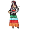Disfraz de Catrina Colores Largo - Disfraces de Esqueleto para Mujer