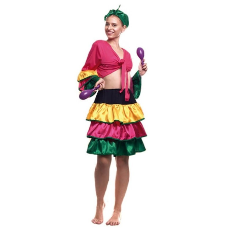 Disfraz de Rumbera Corto - Disfraces de Rumberos para Mujer