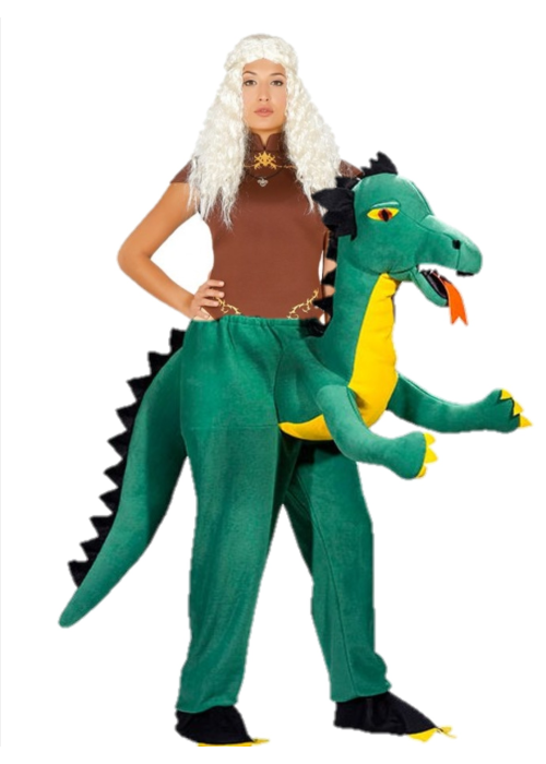 Vestit de Reina de Dracs a les espatlles de Drac