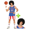 Disfraz de Basquet con peluca pack - Disfraces de Deporte para Hombre
