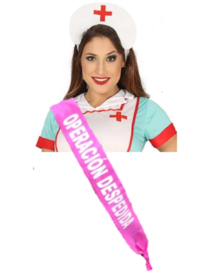 Set de diadema de  Enfermera con banda - Complementos despedida de soltera - Set para Despedidas
