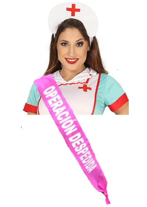 Set de diadema de  Enfermera con banda - Complementos despedida de soltera - Set para Despedidas