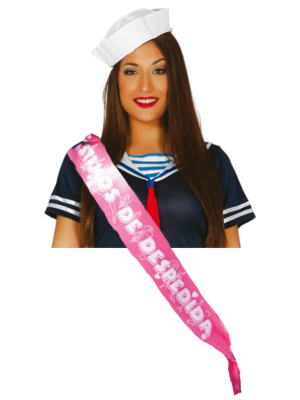 Set de Gorro marinera y banda Estamos - Pack Complementos Despedidas - Set para Despedidas