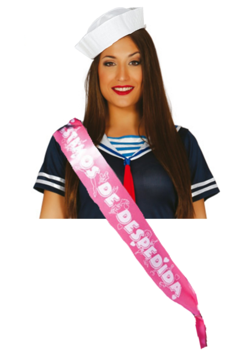 Set de Gorro marinera y banda Estamos - Pack Complementos Despedidas - Set para Despedidas