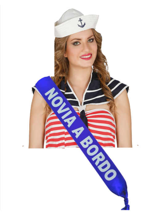 Set gorro y pañuelo marinera con banda - Pack Complementos Despedidas - Set para Despedidas