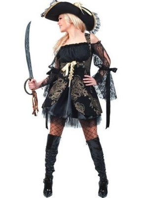 Comprar Disfraz de Piratesa Negro - Disfraces de Mujer