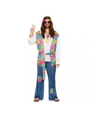 Disfraz de Hippie Azul Hombre - Disfraces de Hombre