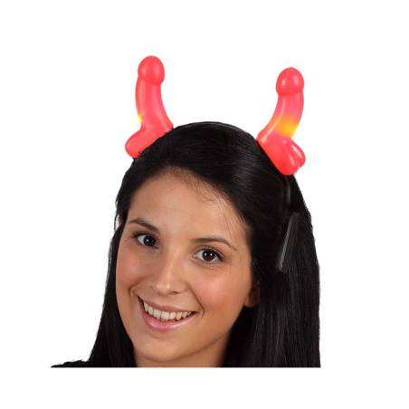 Diadema Penis amb Llums Vermells