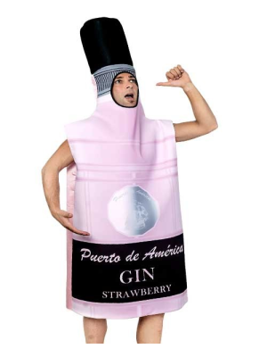 Disfraz de Botella de Ginebra Rosa - Disfraces Despedida Soltera