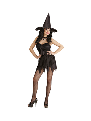 Disfraz de Bruja Negro Corto - Disfraces de Brujas y Hechiceros para Mujer