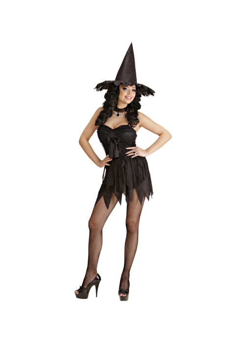 Disfraz de Bruja Negro Corto - Disfraces de Brujas y Hechiceros para Mujer