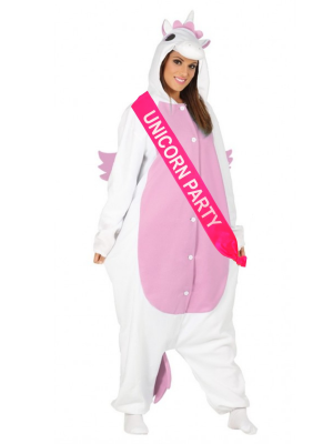 Disfraz de Unicornio Rosa con Banda - Disfraces de Animales - DESPEDIDAS DE SOLTERO Y SOLTERA