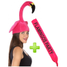 Set de Gorro de flamenco y banda - Complementos Despedidas - Set para Despedidas