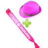 Multzo beanie fuksia eta banda - plug-in agur