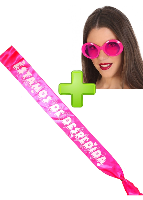 Set de Gafas Rosas y Banda - Complementos Despedida - Set para Despedidas