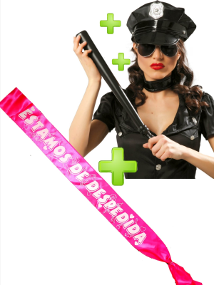 Set de Policia con banda - Complementos Despedidas - Set para Despedidas