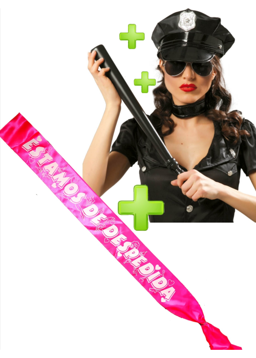 Set de Policia con banda - Complementos Despedidas - Set para Despedidas