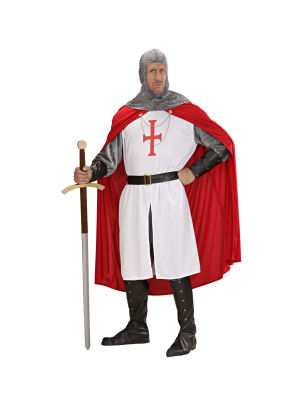 Comprar Disfraz de Cruzado Capa Roja - Disfraces Medievales para Hombre