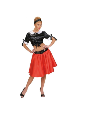 Falda Años 50 Roja - Disfraces de Grease para Mujer
