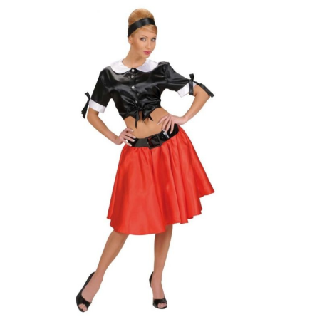Falda Años 50 Roja - Disfraces de Grease para Mujer