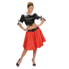 Falda Años 50 Roja - Disfraces de Grease para Mujer