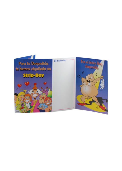 Comprar Tarjeta Para tu Despedida Te Hemos Alquilado un STrip Boy - Tarjetas para Despedidas