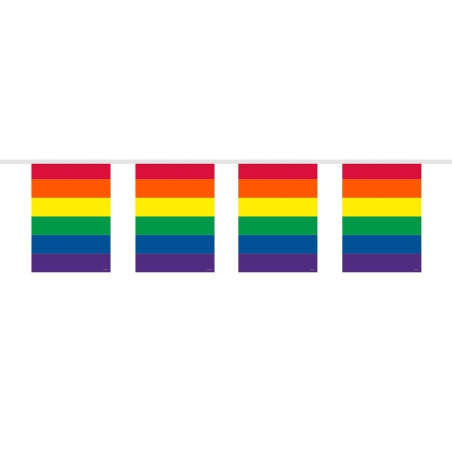 Banderines arcoiris tela 5m rectangulares - Dia Del Orgullo Gay
