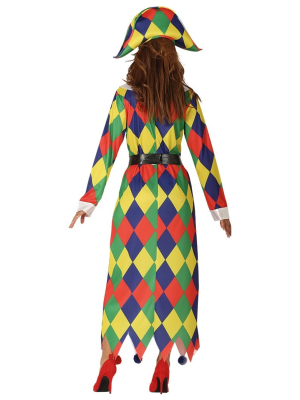 Disfraz de Arlequin Colores Mujer - Disfraces de Payasos para Mujer