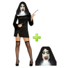 Disfraz de Monja Fantasma corto - Disfraces Halloween - Disfraces Halloween Mujer