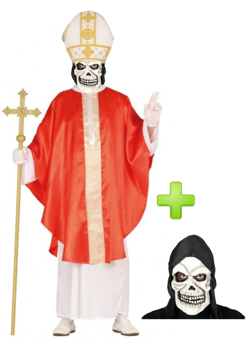 Disfraz de Papa Rojo calavera - Disfraces Halloween - Disfraces Halloween Hombre