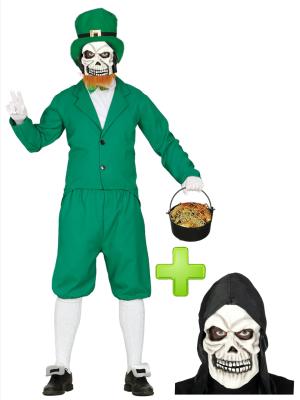 Mozorro Leprechaun Skull - Halloween Jantziak