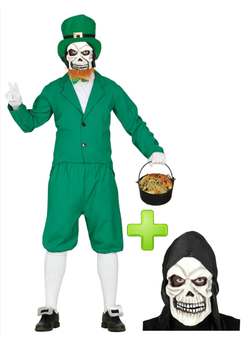Mozorro Leprechaun Skull - Halloween Jantziak