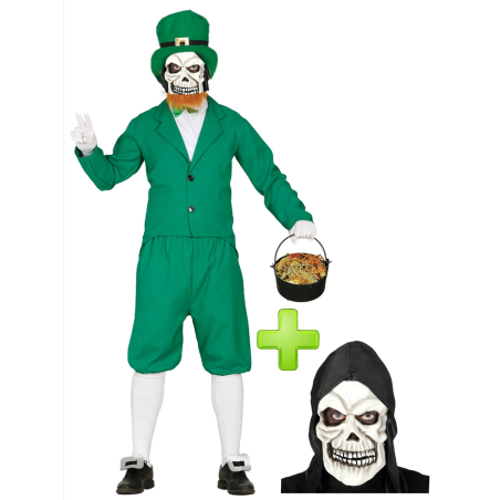 Mozorro Leprechaun Skull - Halloween Jantziak