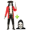 Mozorro Pirata red Skull - Halloween Jantziak
