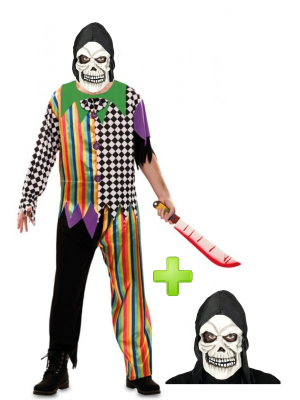 Disfraz de Payaso asesino Calavera - Disfraces Halloween - Disfraces Halloween Hombre