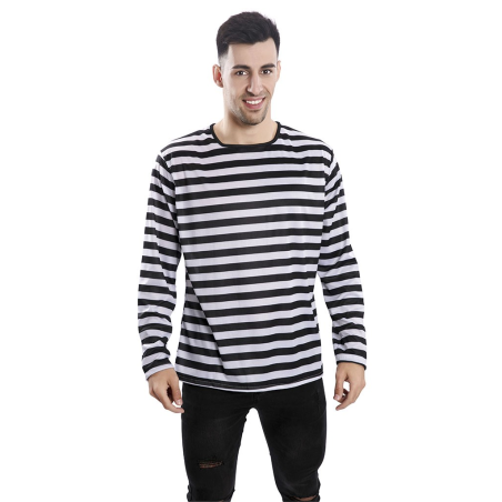 Camiseta de Rayas Negra y Blanca - Chaquetas y Camisetas