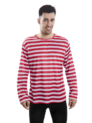 Camiseta de Rayas Roja y Blanca - Chaquetas y Camisetas