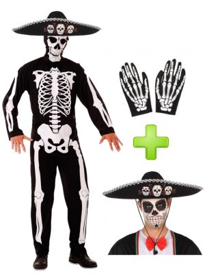 Disfraz de Esqueleto Mejicano - Disfraces Halloween - Disfraces Halloween Hombre