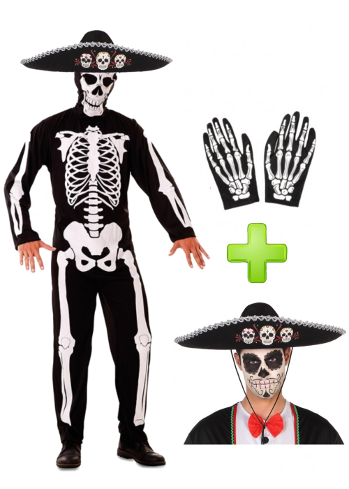 Disfraz de Esqueleto Mejicano - Disfraces Halloween - Disfraces Halloween Hombre