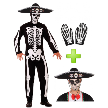Disfraz De Esqueleto para Hombre - Disfraces Halloween Calaveras