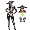 Disfraz de Catrina con gorro - Disfraces de Mujer