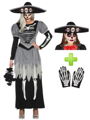 Disfraz de Catrina Novia Mariachi - Disfraces de Halloween - Disfraces Halloween Mujer
