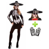 Mozorro Catrina soineko labur - Halloween Jantziak