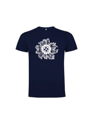 Camiseta Eguzkilore Lauburu Hombre Azul - TRAJES REGIONALES