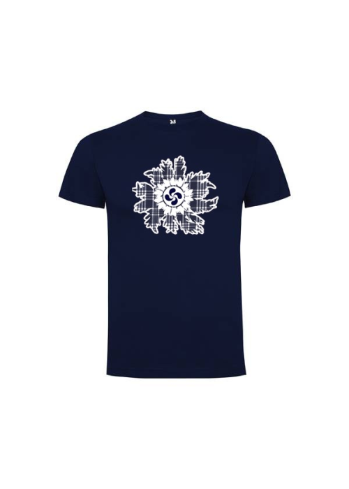Camiseta Eguzkilore Lauburu Hombre Azul - TRAJES REGIONALES