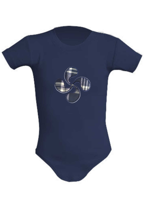 Body Bebe con Lauburu Azul - TRAJES REGIONALES