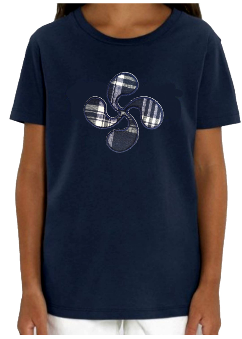 Camiseta Lauburu Azul niña - TRAJES REGIONALES