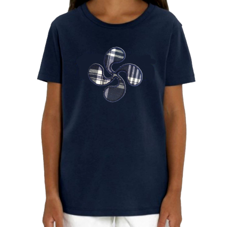 Camiseta Lauburu Azul niña - TRAJES REGIONALES