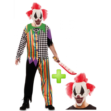 Vestit de Pallasso Sinistra amb la màscara Disfresses de Halloween